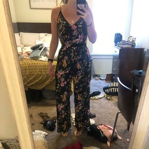 American Eagle floral jumpsuit